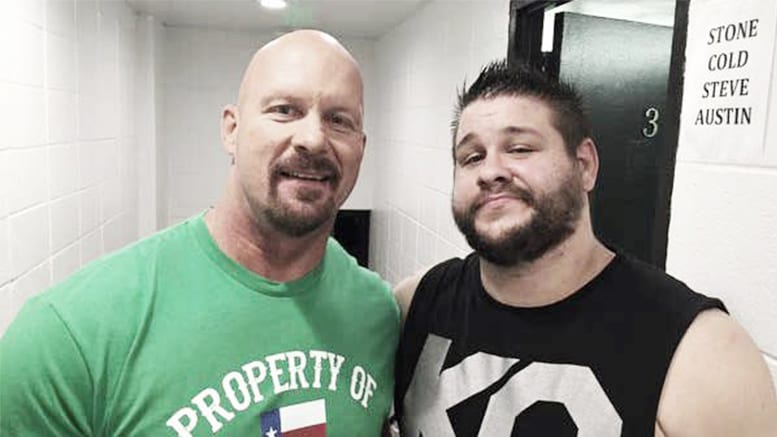 Stone Cold Steve Austin Kevin Owens Backstage WWE