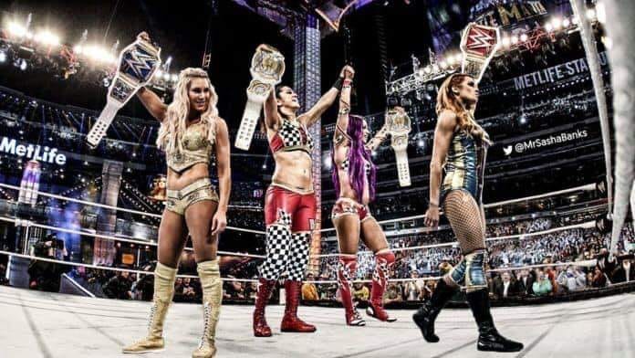 WWE 4 Horsewomen All Champions WrestleMania 35