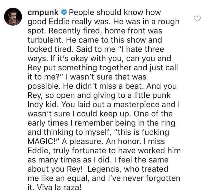 CM Punk Remembers Eddie Guerrero