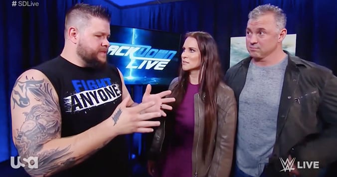 Kevin Owens Stephanie McMahon Shane McMahon Backstage SmackDown Live 2019