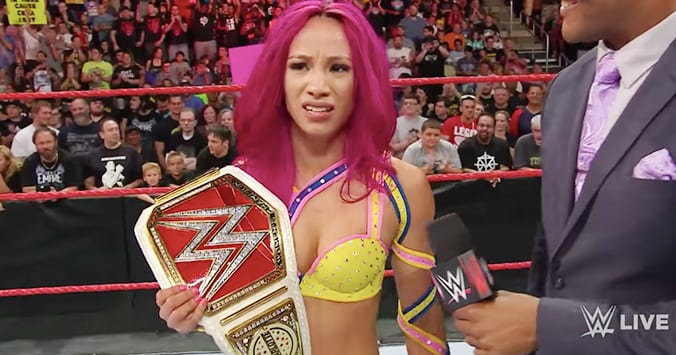 Sasha Banks Wins RAW Women's Championship 2016