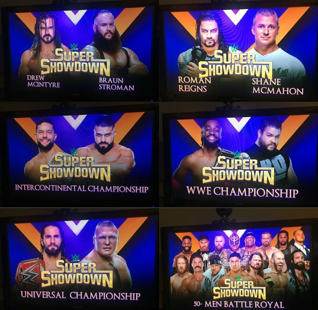 WWE Super ShowDown 2019 Matches