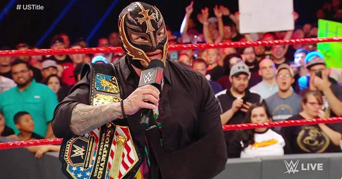 Rey Mysterio Relinquishes United States Championship To Samoa Joe On RAW