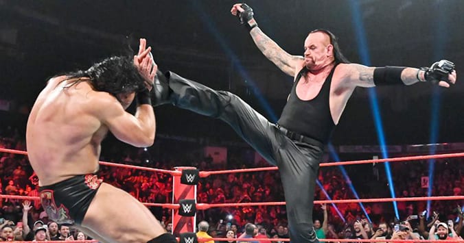 The Undertaker Big Boot To Drew McIntyre WWE RAW 2019