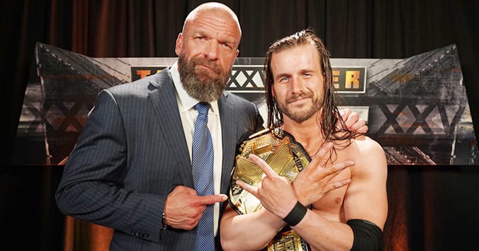 Triple H NXT Champion Adam Cole Backstage At NXT TakeOver XXV