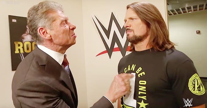 Vince McMahon AJ Styles Backstage Segment SmackDown 2018