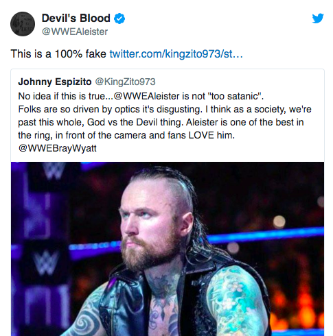 Aleister Black Shuts Down A Fake Report About Him Being Too Satanic For WWE TV