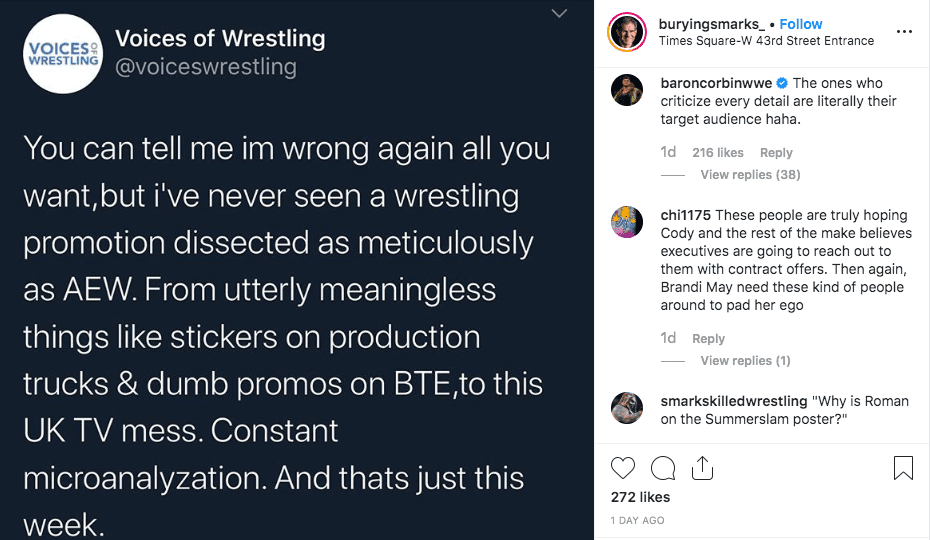 Baron Corbin Mocks AEW & Its Fans