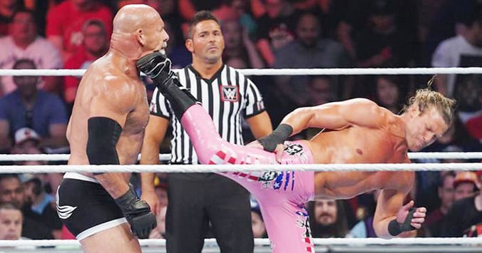 Dolph Ziggler Superkicks Goldberg WWE SummerSlam 2019