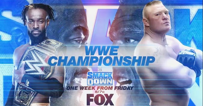 Kofi Kingston vs Brock Lesnar - WWE Championship SmackDown New Graphic