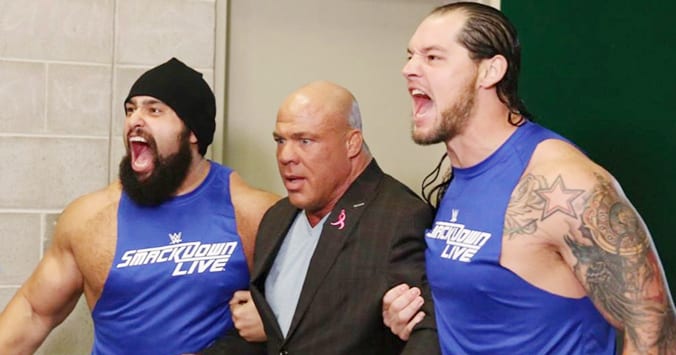 Rusev Kurt Angle Baron Corbin