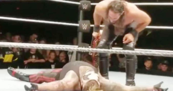 Seth Rollins beats up The Fiend Bray Wyatt