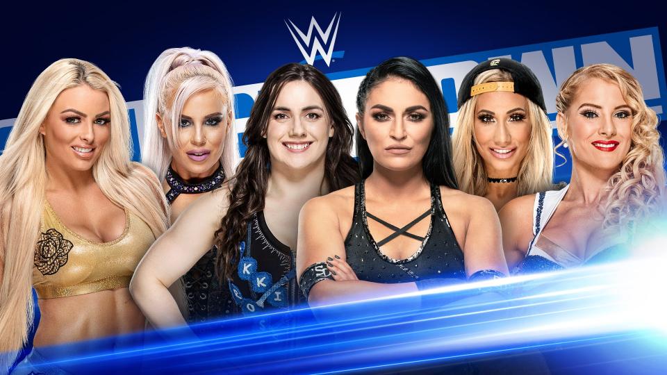 Mandy Rose Dana Brooke Nikki Cross Sonya Deville Carmella Lacey Evans WWE SmackDown 6 Pack Challenge