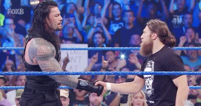 Roman Reigns Daniel Bryan Shake Hands WWE SmackDown 2019