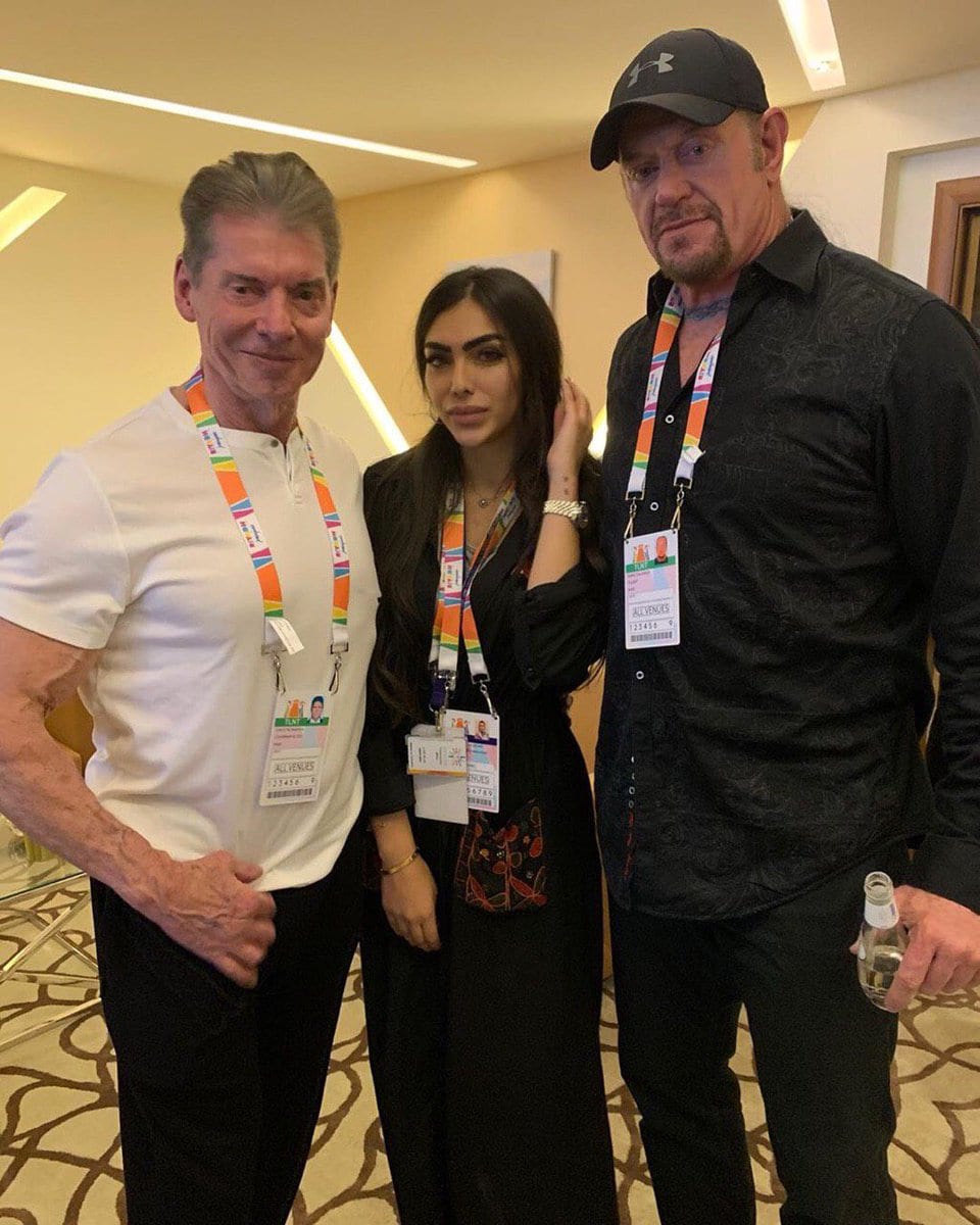 Vince McMahon and The Undertaker in Riyadh, Saudi Arabia for WWE Crown Jewel 2019 - October 2019
