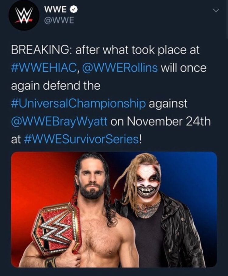 WWE Deletes Seth Rollins vs. The Fiend Rematch Announcement For Survivor Series 2019