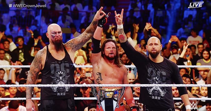 AJ Styles Luke Gallows Karl Anderson The OC WWE Crown Jewel 2019