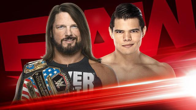 AJ Styles vs Humberto Carrillo - United States Championship Match On RAW
