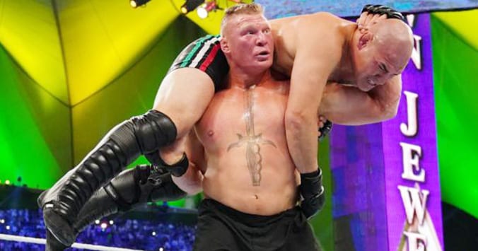 Brock Lesnar F5 Cain Velasquez WWE Crown Jewel 2019
