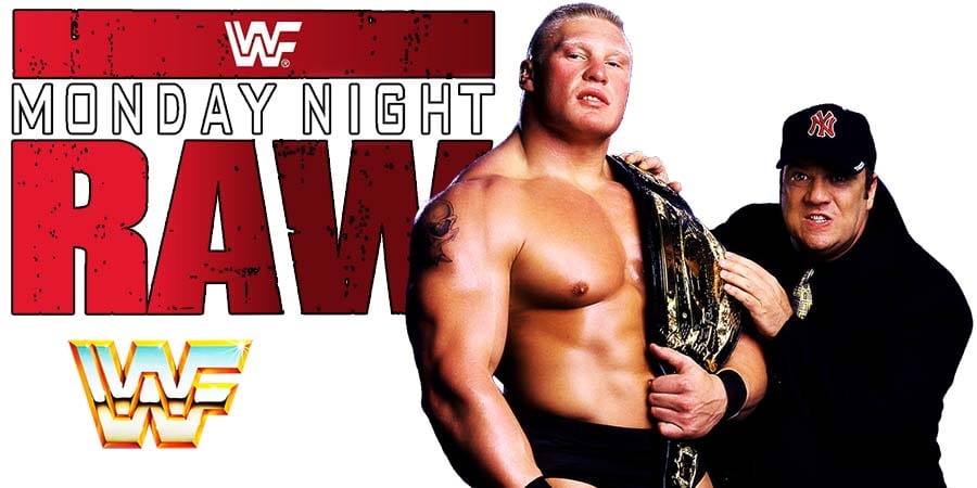 Brock Lesnar Undisputed WWE Champion Paul Heyman WWF WWE RAW