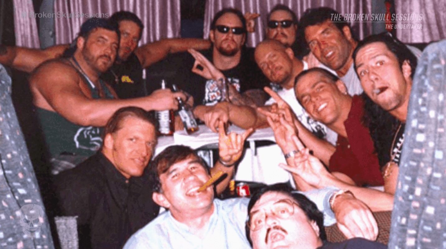 Legendary Drinking Photo WWF 1996
