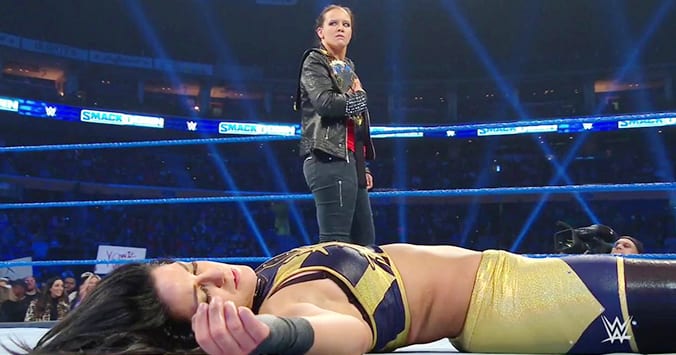 Shayna Baszler attacks Bayley on WWE SmackDown