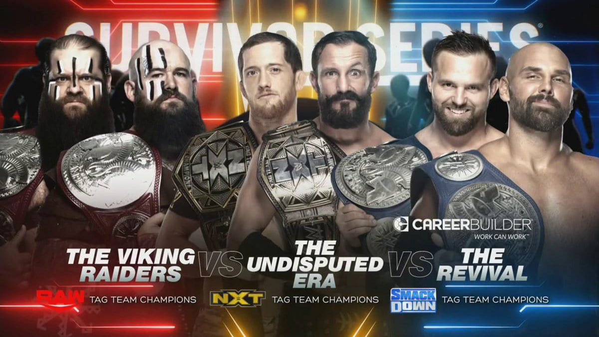 The Viking Raiders vs The Undisputed Era vs The Revival - Survivor Series 2019