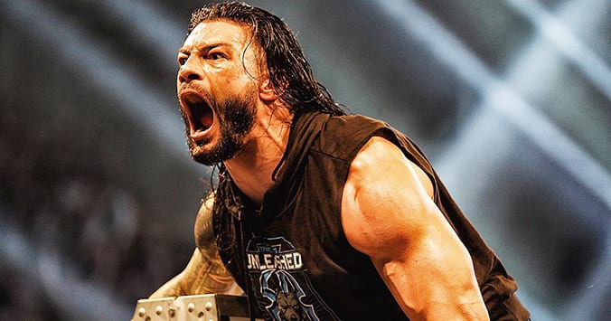 Roman Reigns Screaming Angry Jacked Ripped Muscles Physique
