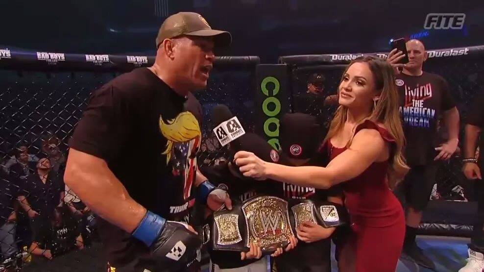 Tito Ortiz Wins Alberto Del Rio's WWE Championship title belt