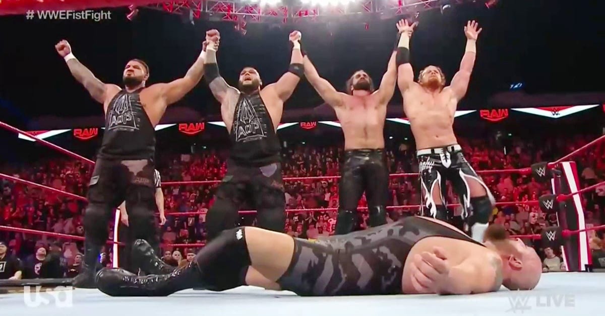 AOP Seth Rollins Buddy Murphy beat down Big Show