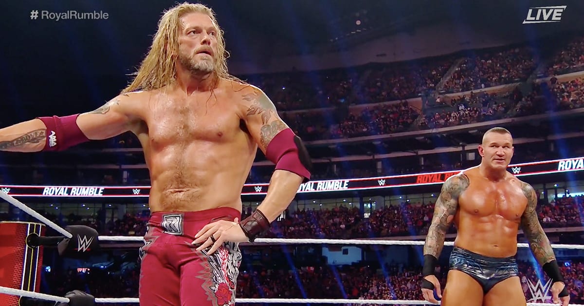 Edge Eliminates Randy Orton From The Royal Rumble 2020 Match