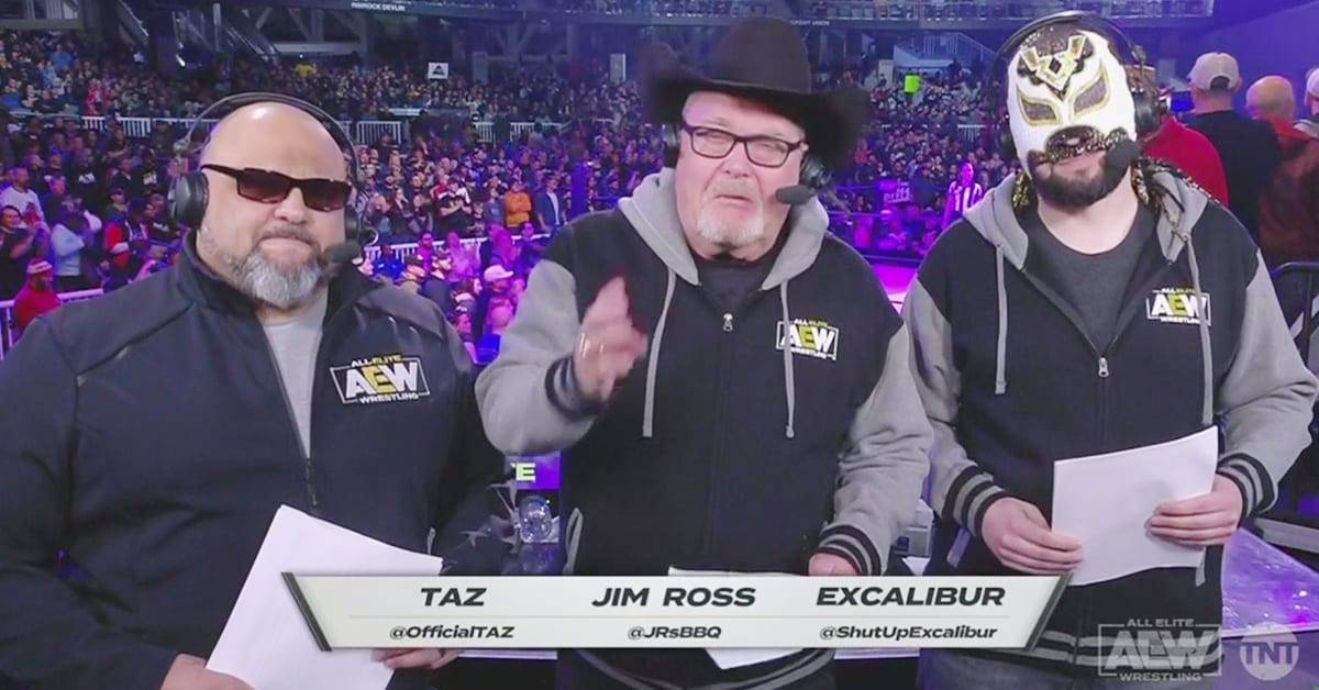 Taz Jim Ross Excalibur AEW Commentary Announce Team 2020