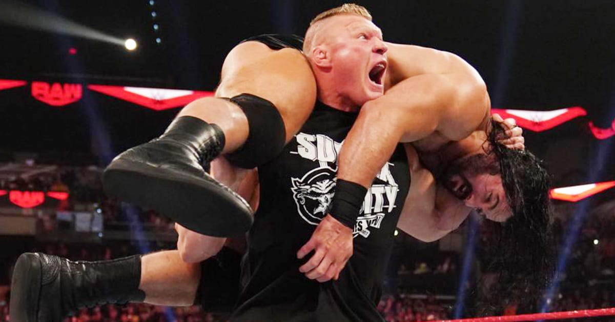 Brock Lesnar F5 Drew McIntyre WWE RAW After Royal Rumble 2020
