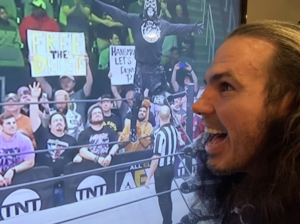 Matt Hardy impressed with Free The Delete sign on AEW Dynamite