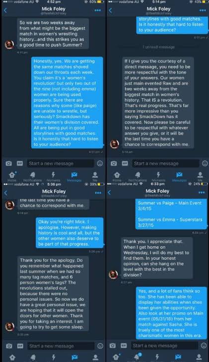 Mick Foley Conversation With A Fan About Summer Rae