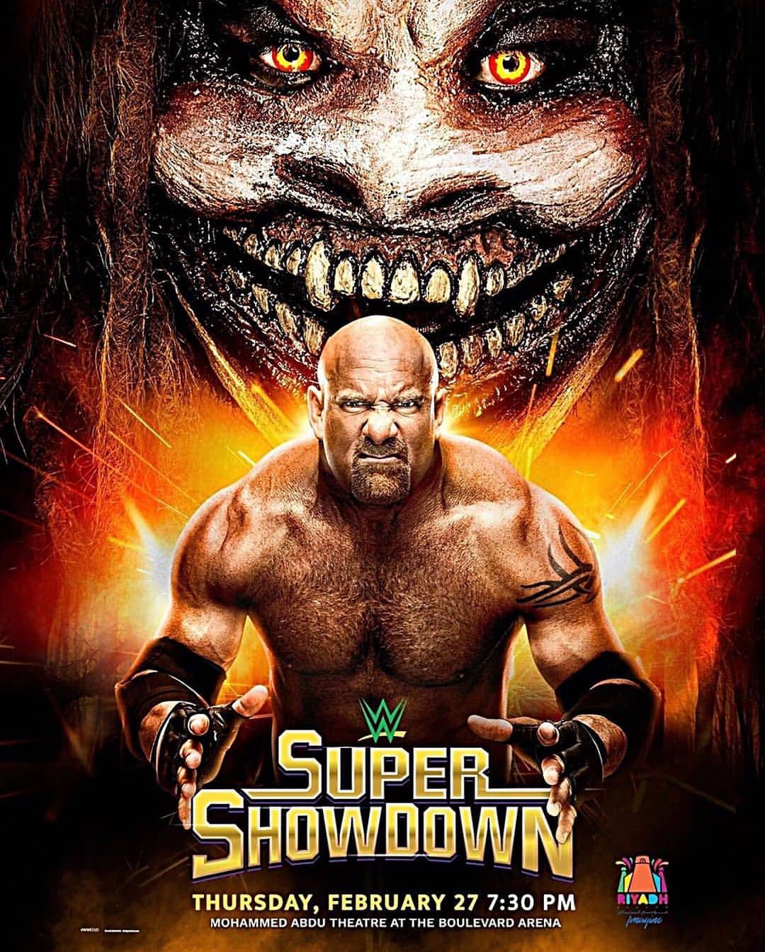 WWE Super ShowDown 2020 Official Poster - Goldberg vs The Fiend Bray Wyatt