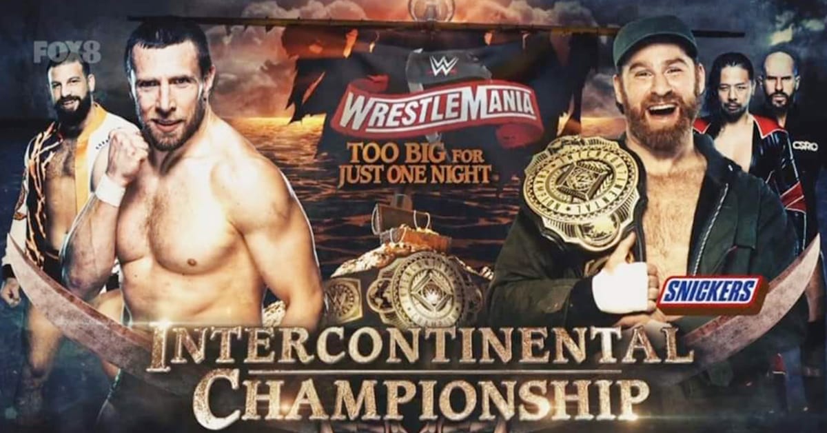 Daniel Bryan vs Sami Zayn - Intercontinental Championship Match (Official WrestleMania 36 Graphic)