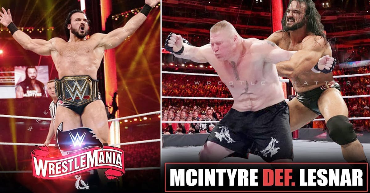 Drew McIntyre To Become WWE Champion By Defeating Brock Lesnar At WrestleMania 36