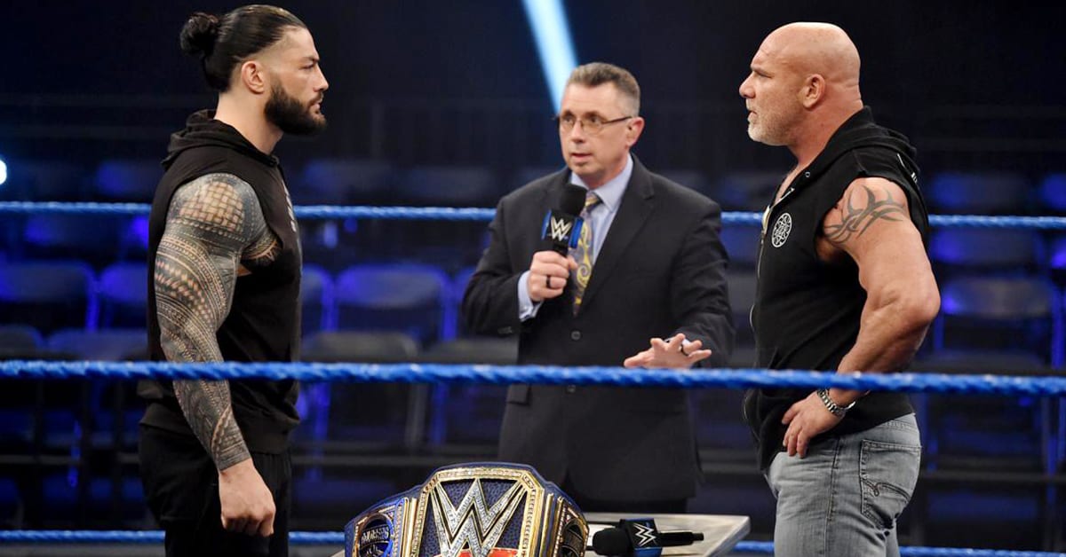Roman Reigns Goldberg WrestleMania 36 Match Contract Signing Segment On SmackDown