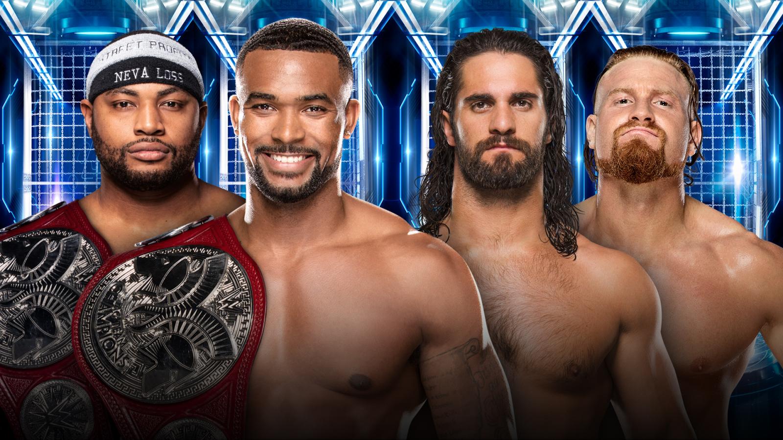 Street Profits vs Seth Rollins Murphy - WWE Elimination Chamber 2020