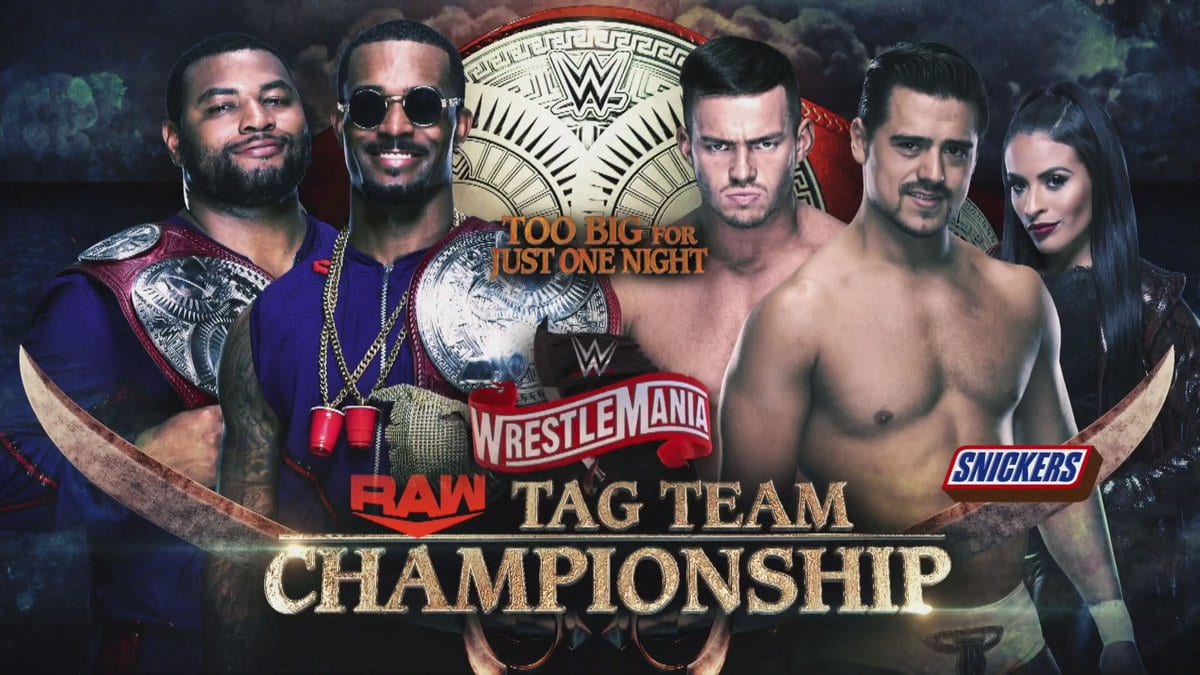 The Street Profits vs Angel Garza & Austin Theory - WrestleMania 36 (RAW Tag Team Championship Match)