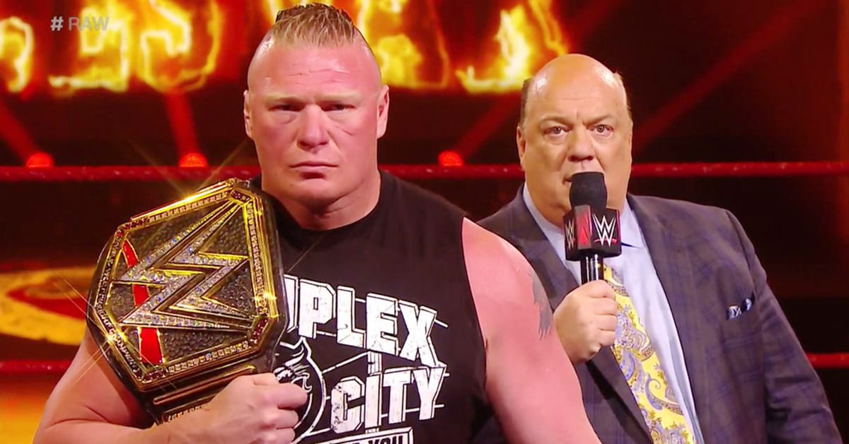 WWE Champion Brock Lesnar Paul Heyman Go-Home Edition Of RAW For WrestleMania 36