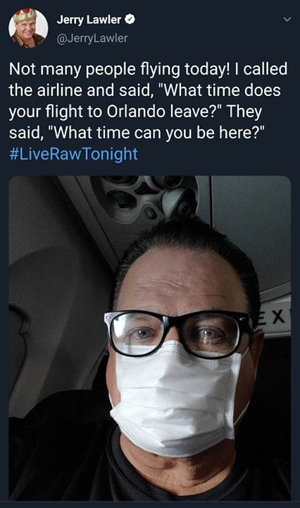 Jerry Lawler Flying To Orlando For WWE RAW April 2020 COVID-19