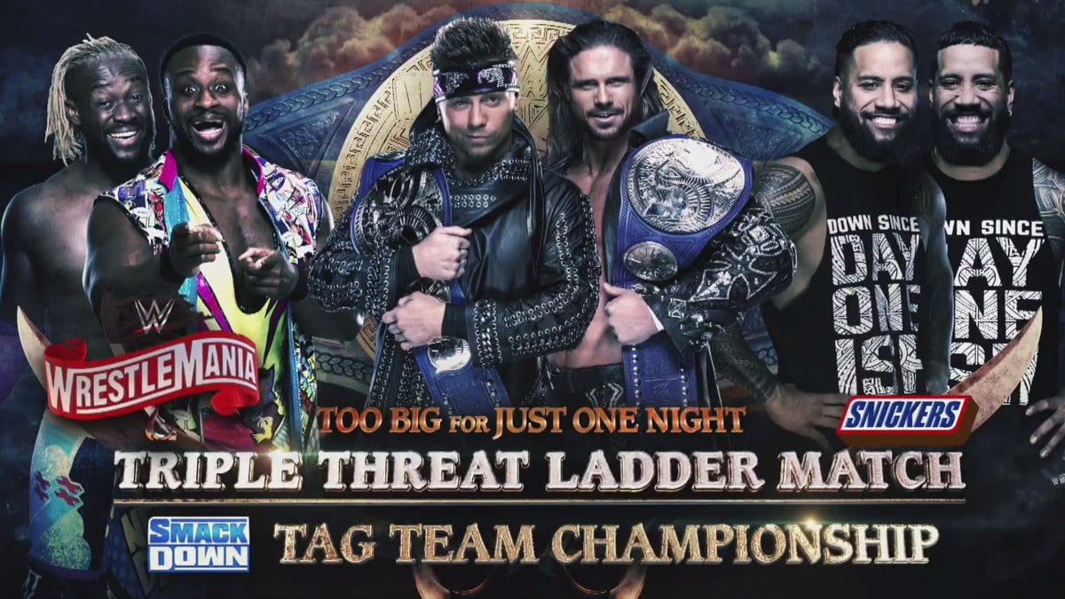 John Morrison & The Miz vs The Usos vs The New Day - WrestleMania 36 Ladder Match