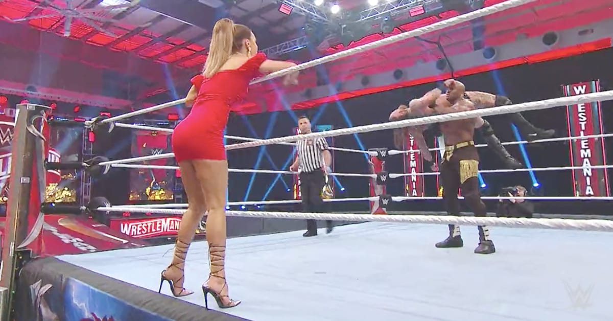 Lana Ass Butt Booty Red Dress WrestleMania 36