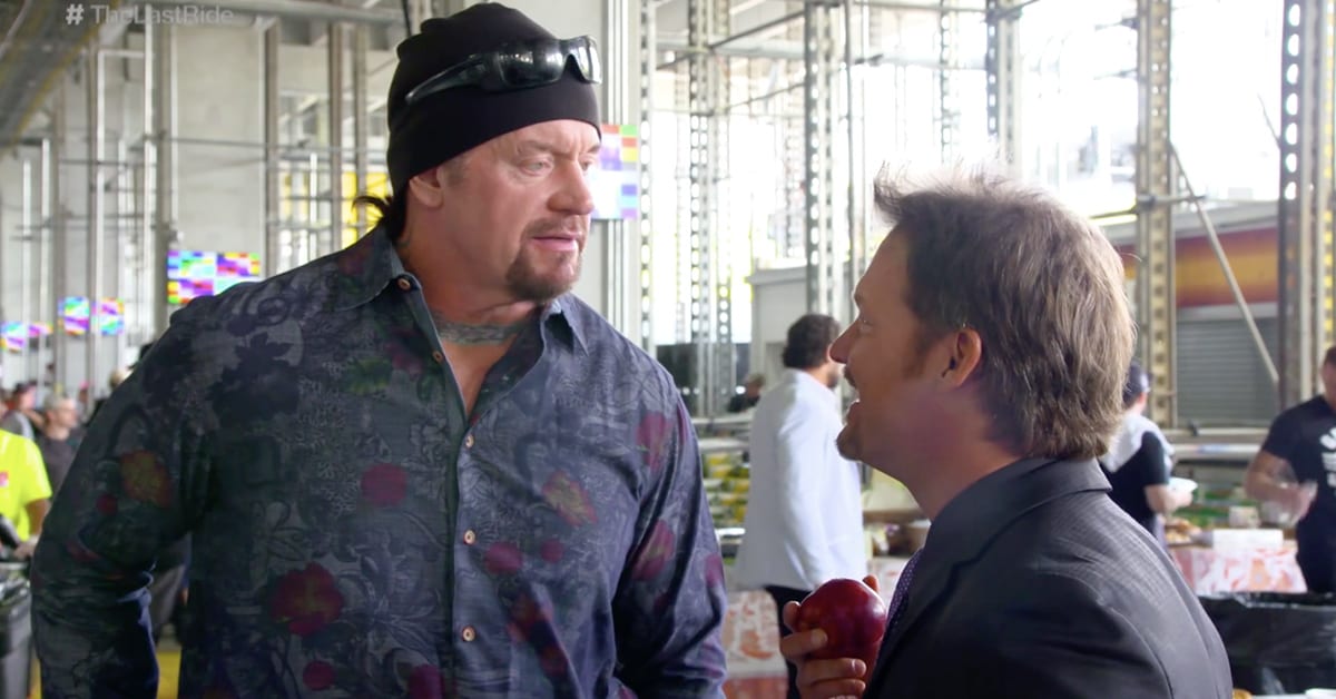 The Undertaker Chris Jericho backstage at WrestleMania 33