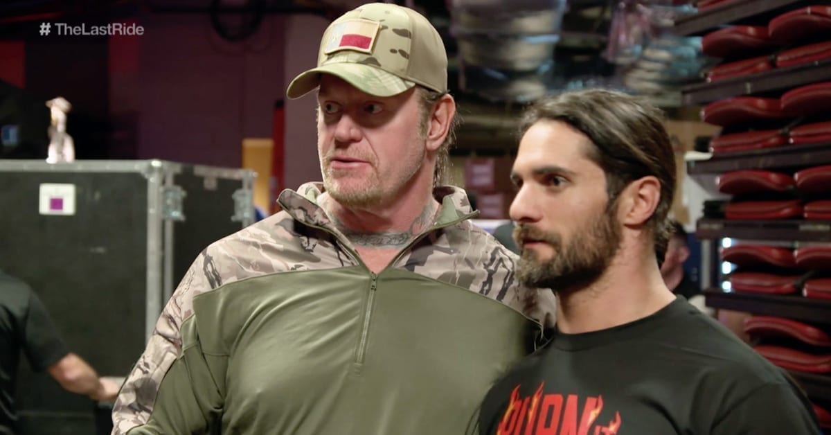 The Undertaker Seth Rollins Together Backstage At WWE Royal Rumble 2018