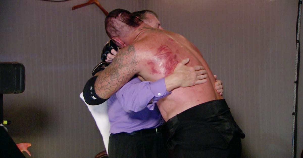 Vince McMahon The Undertaker Hug Backstage After WWE WrestleMania 28