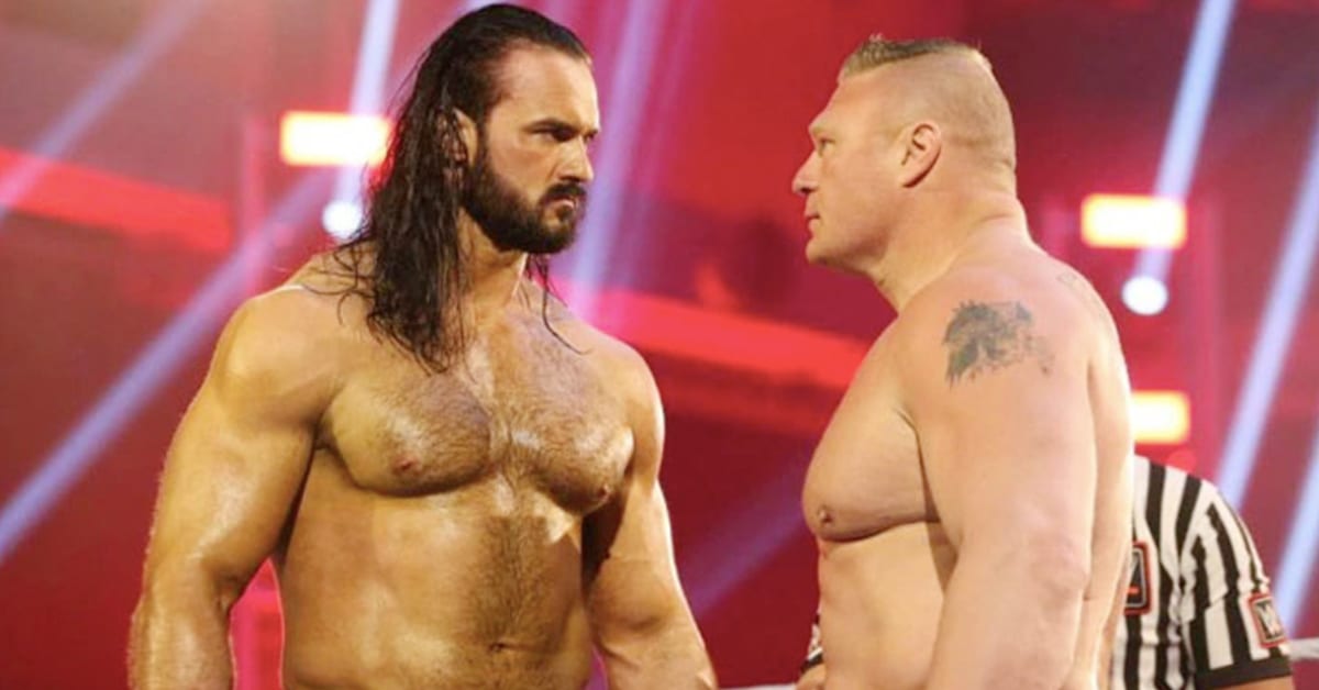 WrestleMania 36 Drew McIntyre Brock Lesnar Face To Face