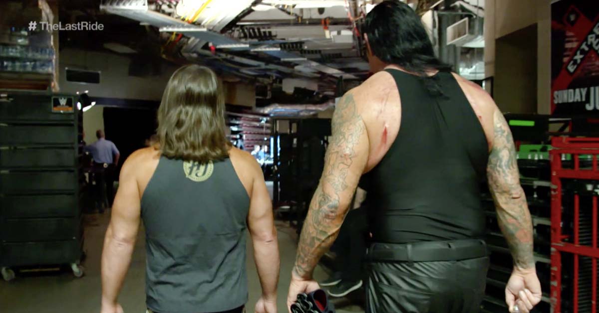 AJ Styles The Undertaker Backstage At WWE Extreme Rules 2019